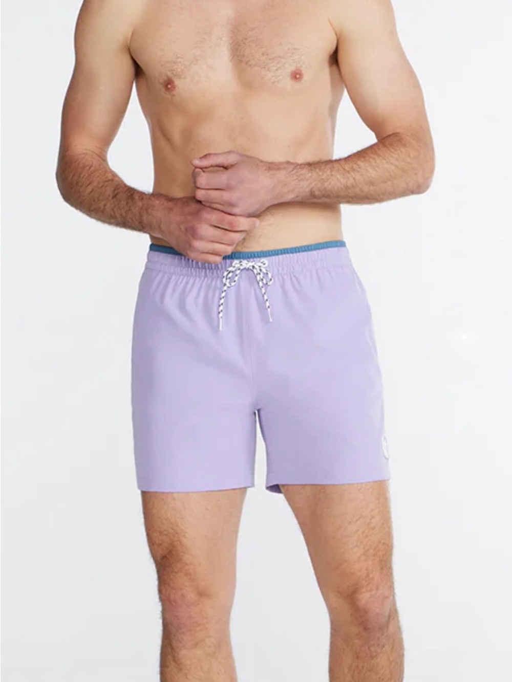 Chubbies Lavender Swim Trunks with Drawstring Waist